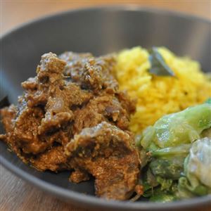 Beef Rendang with Turmeric rice